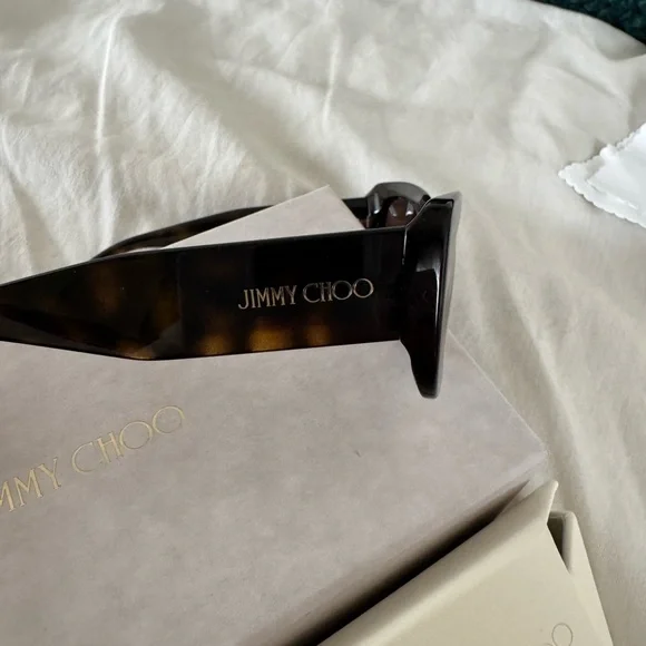 Jimmy Choo Brown Rectangular Sunglasses - Picture 8 of 11
